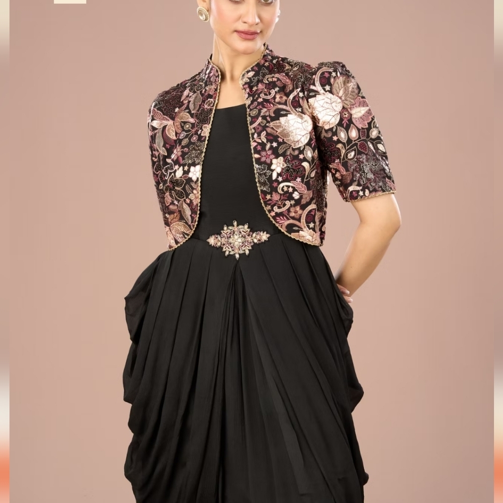 NWT Manyavar Indo Western Formal Dress And Jacket - Picture 7 of 7
